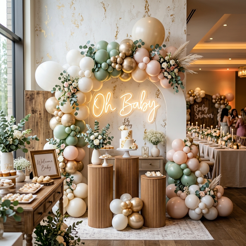Oh baby balloon decor
